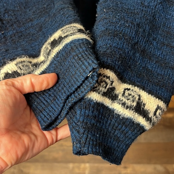 Yejidos-Cortez Alpaca V Neck Long Sleeve Knit‎ Sweater XL Ecuador Wool vintage - Picture 9 of 9